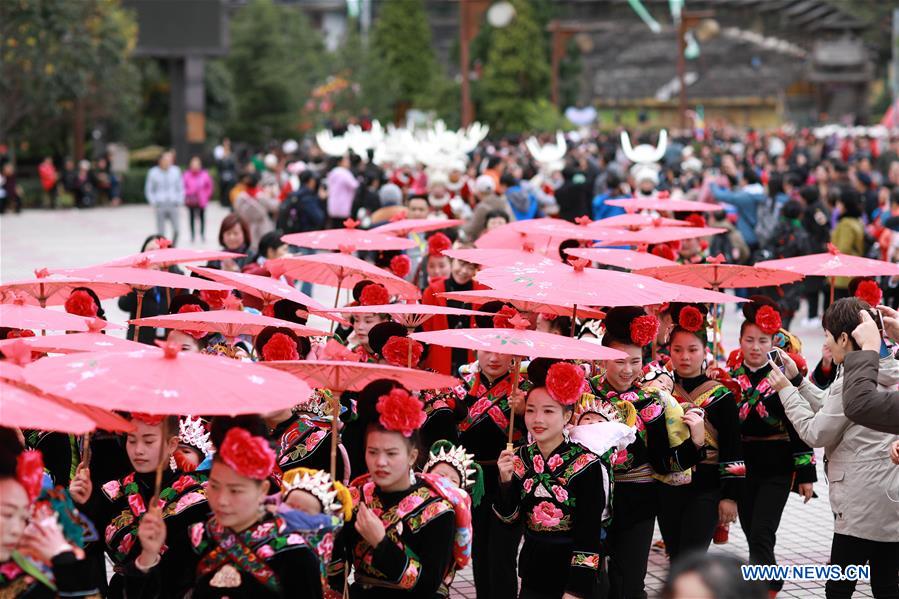 #CHINA-GUIZHOU-MIAO ETHNIC GROUP-NEW YEAR-CELEBRATION (CN)&nbsp;