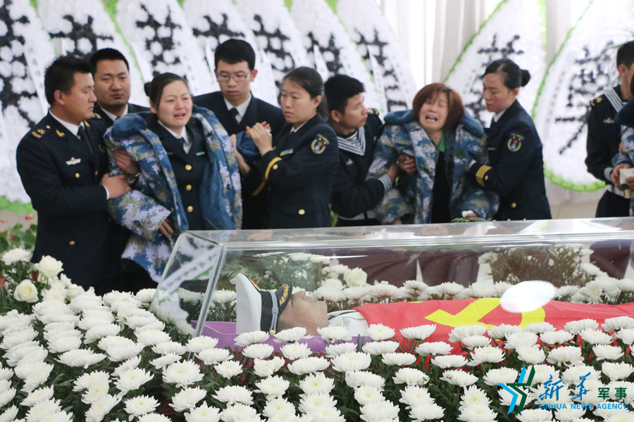 張超烈士遺體告別儀式現(xiàn)場(chǎng)。