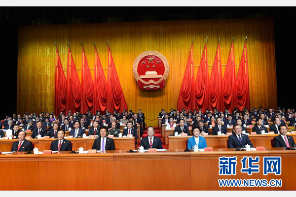 10月1日，慶祝中華人民共和國成立66周年暨新疆維吾爾自治區(qū)成立60周年大會(huì)在新疆人民會(huì)堂隆重舉行。 新華社記者 饒愛民 攝