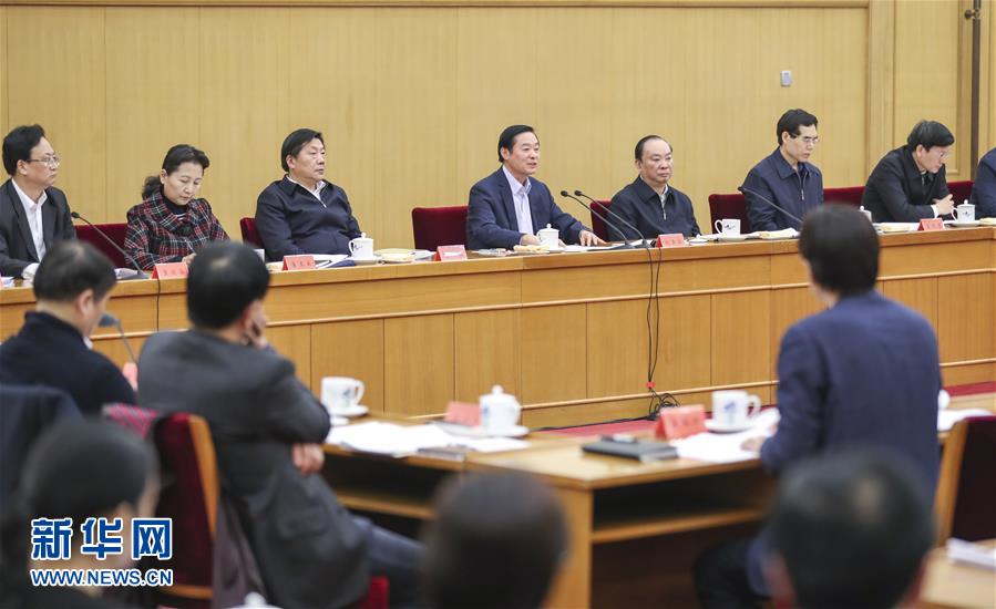 3月17日，中共中央政治局委員、中央書記處書記、中宣部部長劉奇葆在北京出席中華優(yōu)秀傳統(tǒng)文化傳承發(fā)展工作座談會。 新華社記者丁林攝