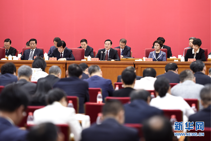 9月20日，中國電視藝術(shù)家協(xié)會第六次全國代表大會在北京召開。中共中央政治局委員、中央書記處書記、中宣部部長劉奇葆出席開幕式并講話。新華社記者 燕雁 攝