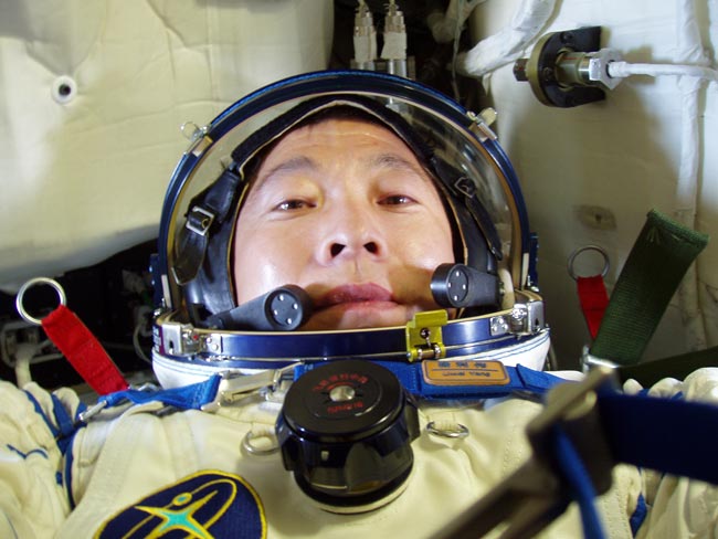 楊利偉在神舟五號上。