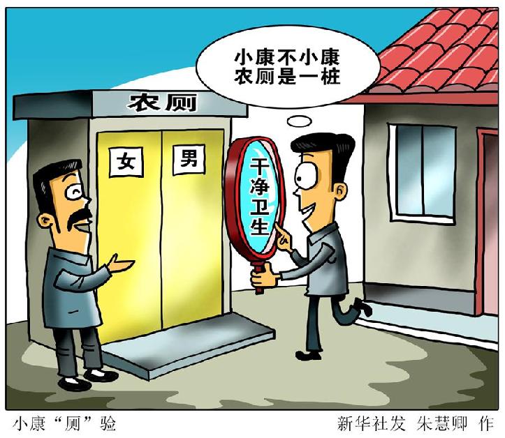 （圖表&middot;漫畫）[新華時評]小康&ldquo;廁&rdquo;驗