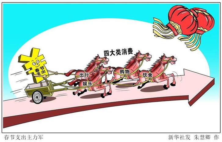 （圖表&middot;漫畫）[新華時(shí)評(píng)&middot;開年看活力]春節(jié)支出主力軍