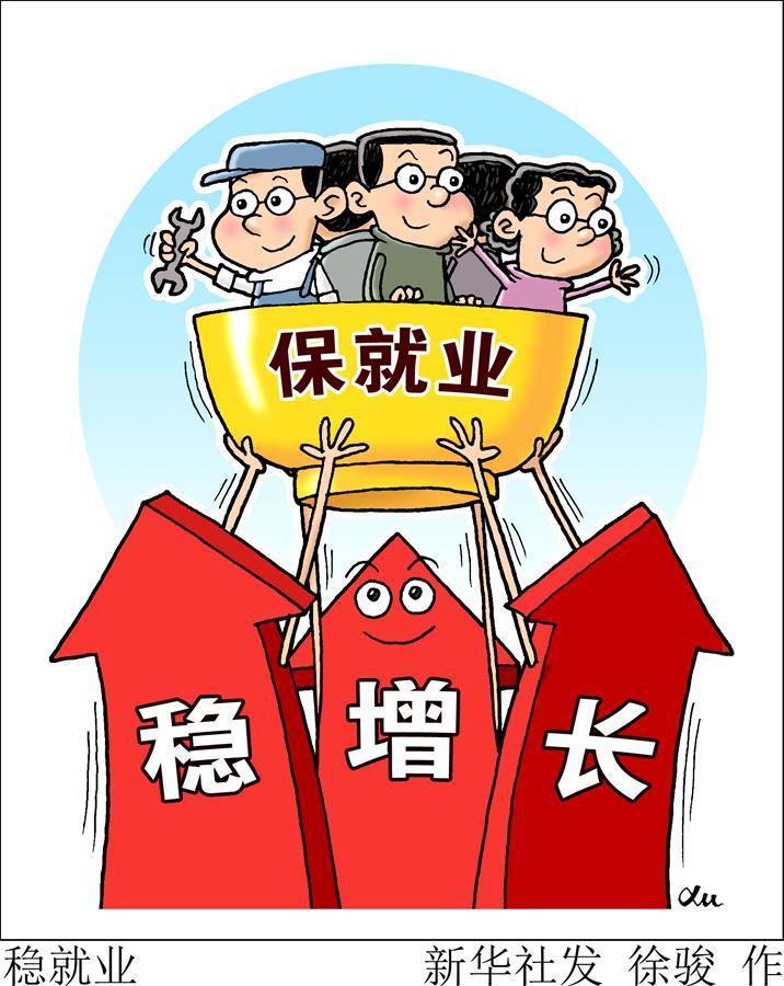 （圖表&middot;漫畫）[兩會新華視點(diǎn)]穩(wěn)就業(yè)