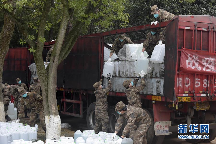 （聚焦疫情防控&middot;圖文互動）（5）邯鄲市愛國擁軍聯合會為武漢火神山醫(yī)院捐贈百噸醫(yī)用消毒原液