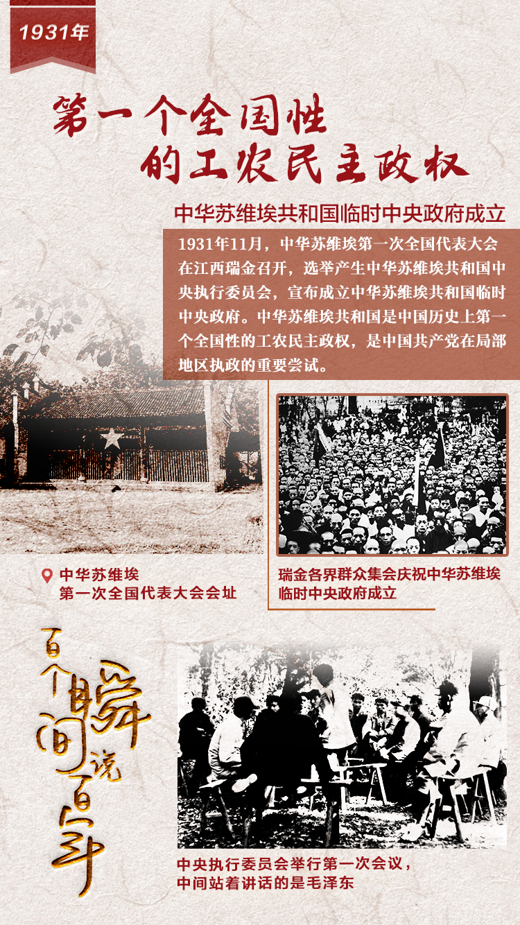 1931，第一個全國性的工農(nóng)民主政權