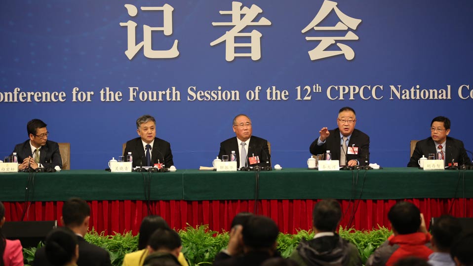 解振華、秦大河、吳曉青、胡存智、白巖松答記者問