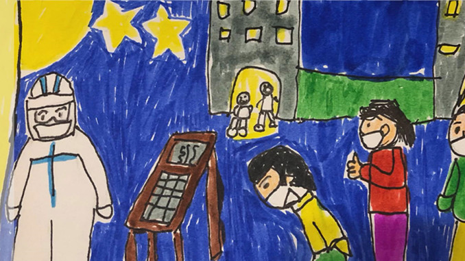 一筆一畫！童心致敬抗疫英雄