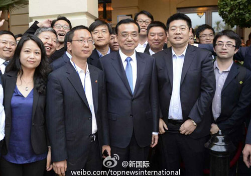 李克強：在非中企了解當?shù)匚幕拍茉「D片來源：&ldquo;新國際&rdquo;微博。