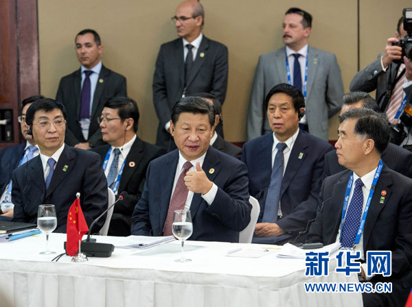 11月15日，金磚國家領導人非正式會晤在澳大利亞布里斯班舉行，中國國家主席習近平出席。新華社記者李學仁攝