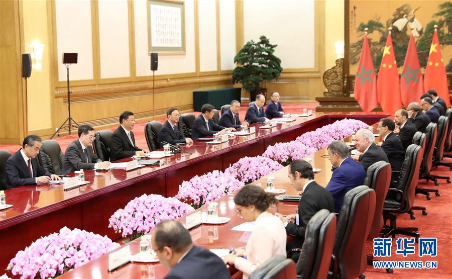 （中非合作論壇&middot;XHDW）習(xí)近平會(huì)見摩洛哥首相奧斯曼尼