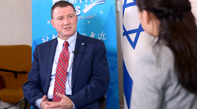 以色列議長(zhǎng)埃德?tīng)査固菇邮苄氯A網(wǎng)專(zhuān)訪(fǎng)